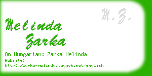 melinda zarka business card